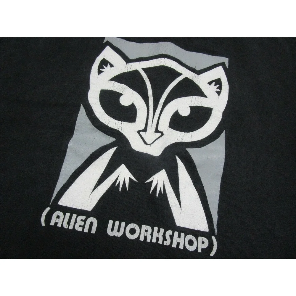 Vintage Alien Workshop AWS 90s t-shirt Cut Off Crop Sleeveless Surf Skate XGames